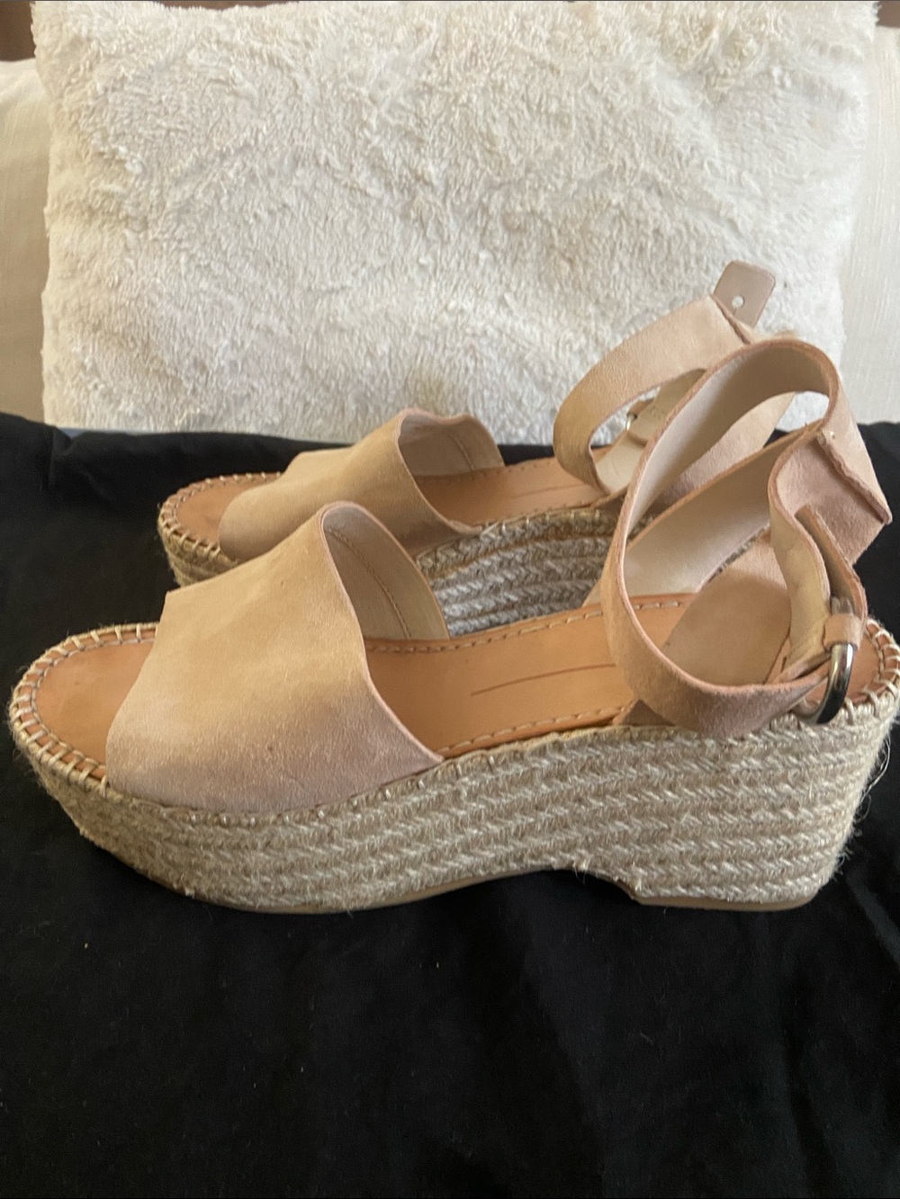Dolce Vita Ankle-Strap Espadrille Sandals in Light Beige